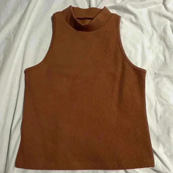 a new day Tops - Ribbed Turtleneck Top. Sleeveless
